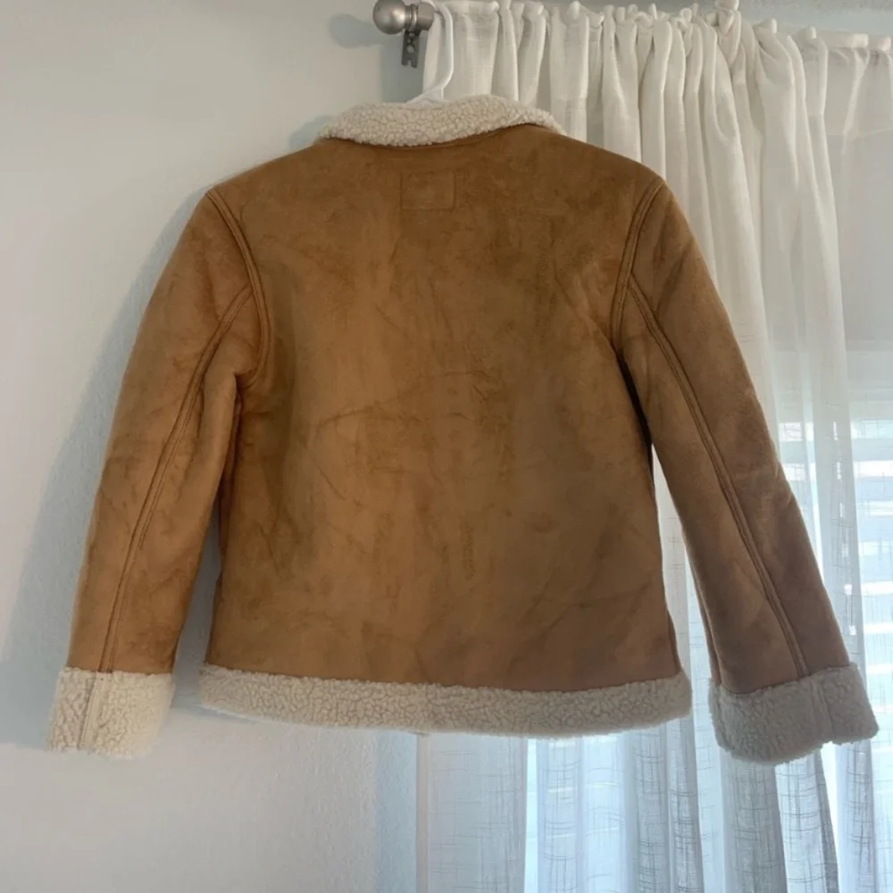 Old Navy Girls Tan Sherpa Coat